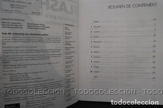 Libros de segunda mano: LIBRO MACROMEDIA FLASH MX ACTIONSCRIPT PARA DISE&Ntilde;ADORES GRAFICOS BRENDAN DAWES . PRENTICE HALL 2002 - Foto 4