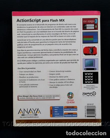 Libros de segunda mano: LIBRO ACTIONSCRIPT PARA FLASH MX SHAM BHANGAL BEN RENOW CLARKE ANAYA MULTIMEDIA 2003 INCLUYE CD - Foto 2