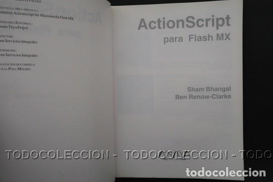 Libros de segunda mano: LIBRO ACTIONSCRIPT PARA FLASH MX SHAM BHANGAL BEN RENOW CLARKE ANAYA MULTIMEDIA 2003 INCLUYE CD - Foto 3