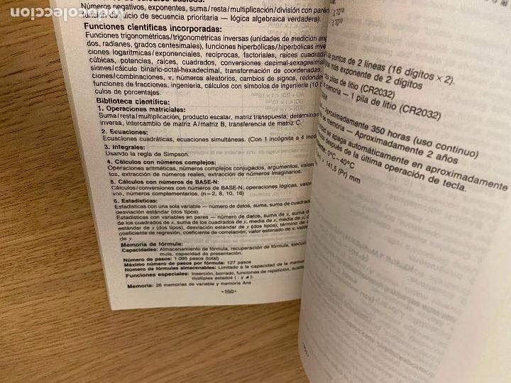 Libros de segunda mano: MANUAL PARA CALCULADORA CASIO FX-5500L - Foto 3