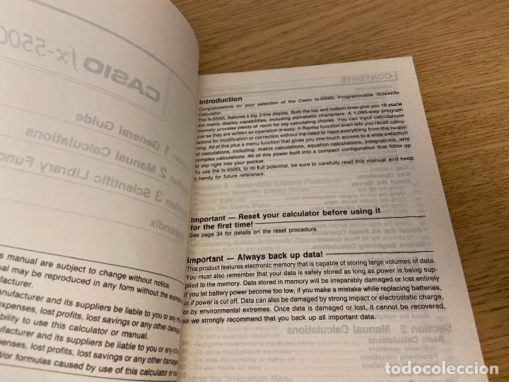 Libros de segunda mano: MANUAL PARA CALCULADORA CASIO FX-5500L - Foto 4