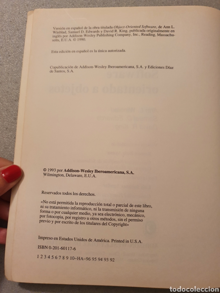 Libros de segunda mano: Software orientado a objetos ADDISON-WESLEY/DIAZ DE SANTOS - Foto 3