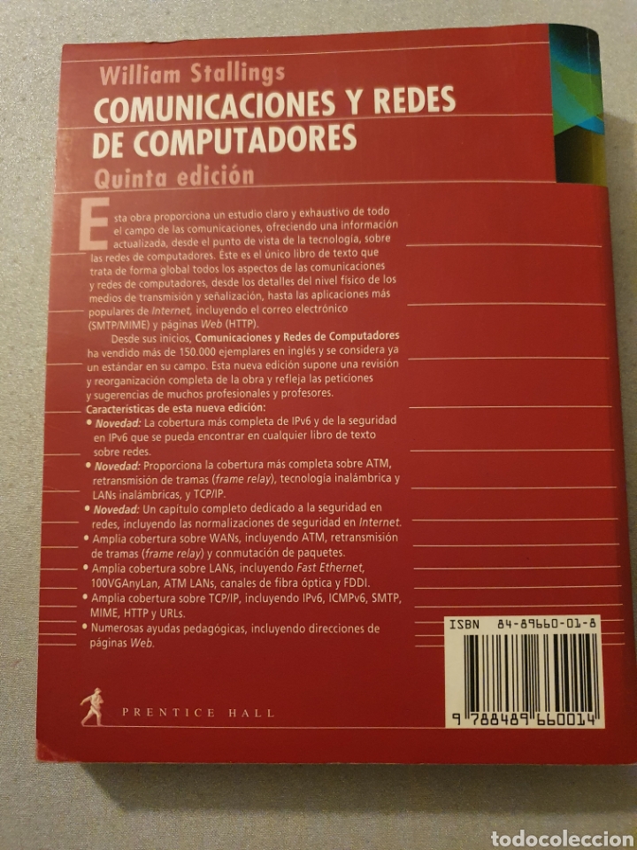 Libros de segunda mano: Comunicaciones y Redes de Computadores William Satallings - Foto 2