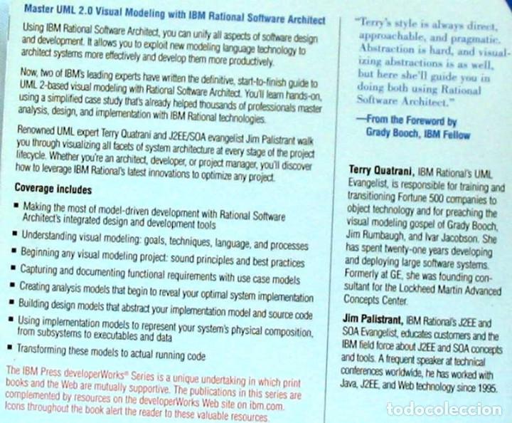Libros de segunda mano: VISUAL MODELING WITH IBM RATIONAL SOFTWARE ARCHITECT AND UML - TERRY QUATRANI 2006 - VER INDICE - Foto 2