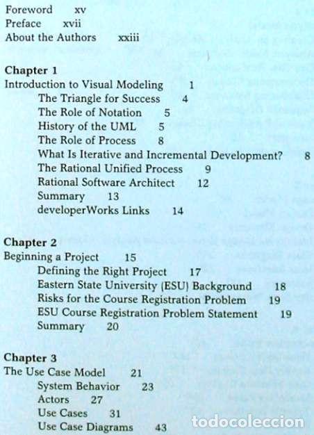 Libros de segunda mano: VISUAL MODELING WITH IBM RATIONAL SOFTWARE ARCHITECT AND UML - TERRY QUATRANI 2006 - VER INDICE - Foto 3
