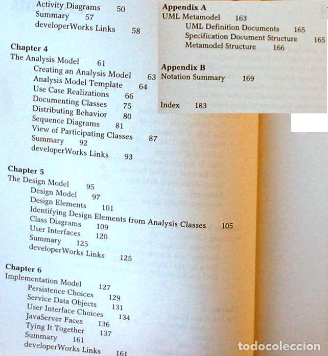 Libros de segunda mano: VISUAL MODELING WITH IBM RATIONAL SOFTWARE ARCHITECT AND UML - TERRY QUATRANI 2006 - VER INDICE - Foto 4