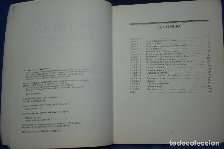 Libros de segunda mano: MULTIPLAN A SU ALCANCE - WALTER A. ETTLIN - Mc GRAW-HILL 1986 - Foto 2
