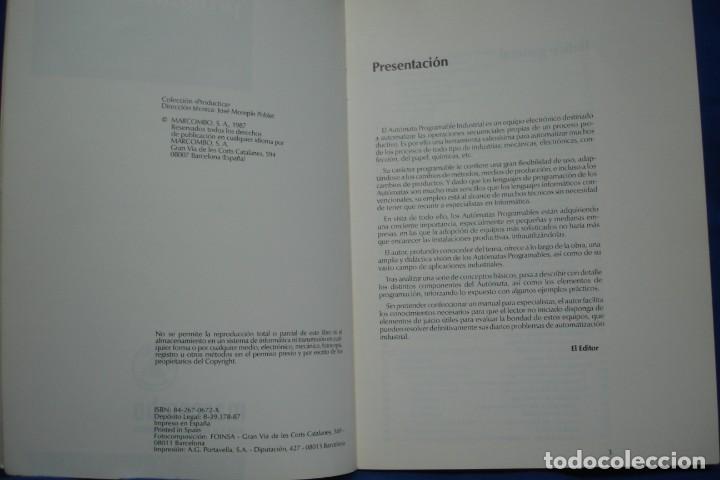 Libros de segunda mano: AUT&Oacute;MATAS PROGRAMABLES 3 - ALBERT MAYOL I BAD&Iacute;A - ED. MARCOMBO 1&ordf; EDICI&Oacute;N 1987 - Foto 2