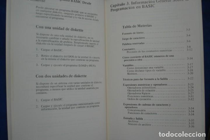 Libros de segunda mano: BASIC, REFERENCIA R&Aacute;PIDA + GU&Iacute;A DE BASIC - IBM 1984 - Foto 4