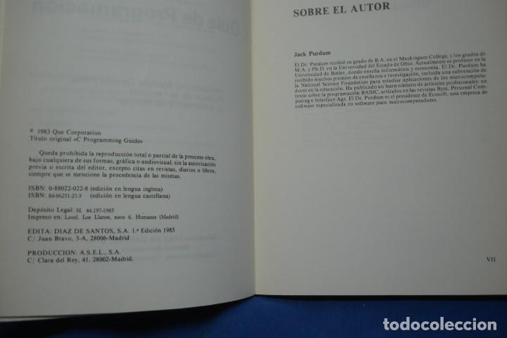 Libros de segunda mano: C GU&Iacute;A DE PROGRAMACI&Oacute;N - JACK PURDUM - ED. DIAZ DE SANTOS 1985 - Foto 2