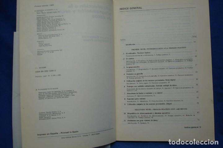 Libros de segunda mano: INTRODUCCI&Oacute;N A LA PROGRAMACI&Oacute;N Y ARCHIVOS DE DATOS ED. ALHAMBRA 1&ordf; ED. 1985 - Foto 2