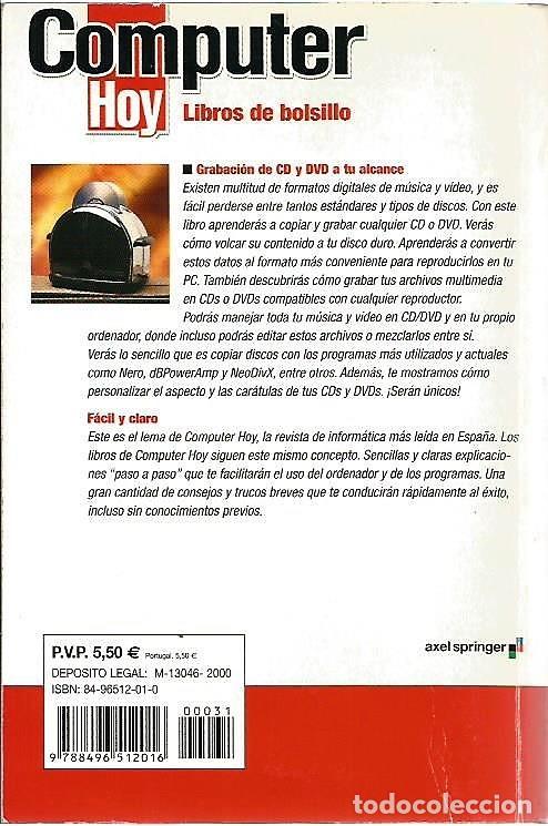 Libros de segunda mano: LIBRO, &rdquo;GRABACION DE CD Y DVD&rdquo;, COMPUTER HOY, ALEX SPRINGER 2005 - Foto 2