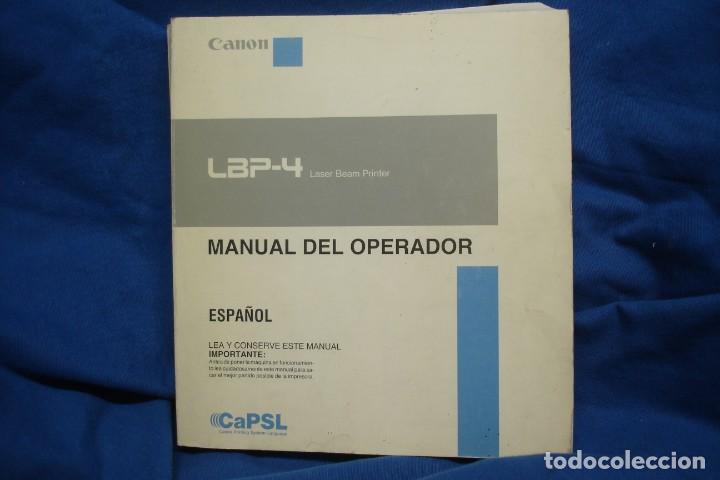 Libros de segunda mano: CANON LBP-4 LASER BEAM PRINTER - MANUAL DEL OPERADOR - Foto 1