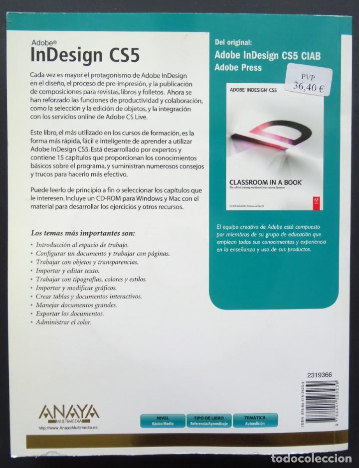 Libros de segunda mano: InDesign CS5, Adobe Press + CD - Foto 2
