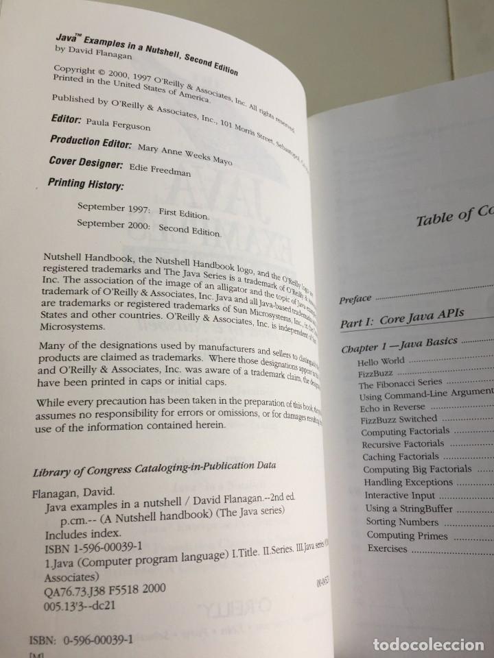Libros de segunda mano: JAVA EXAMPLES IN A NUTSHELL. A TUTORIAL COMPANION TO JAVA. O&acute;REILLY. DAVID FLANAGAN. MANUAL JAVA. - Foto 7