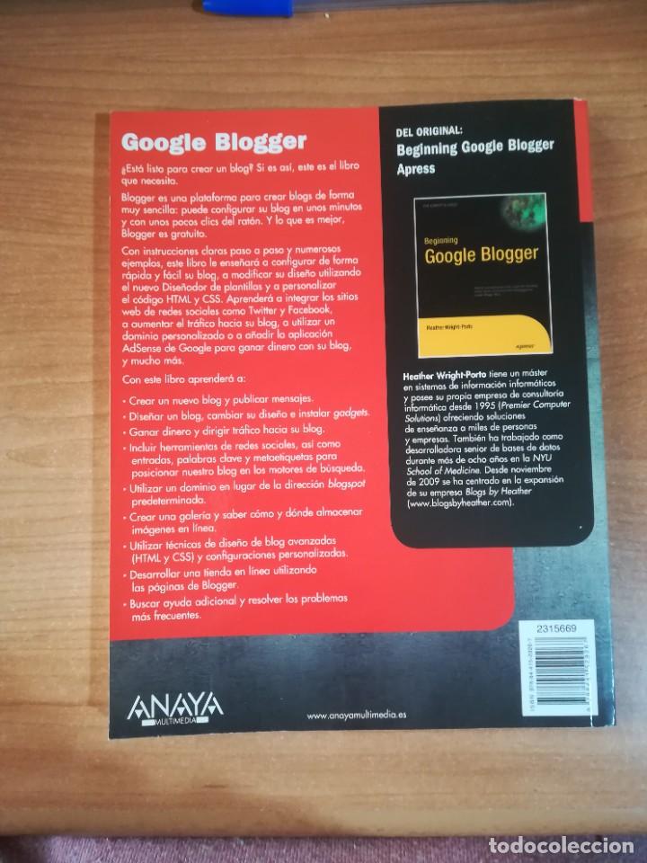 Libros de segunda mano: Google Blogger - Heather Wright-Porto - Anaya - Foto 2