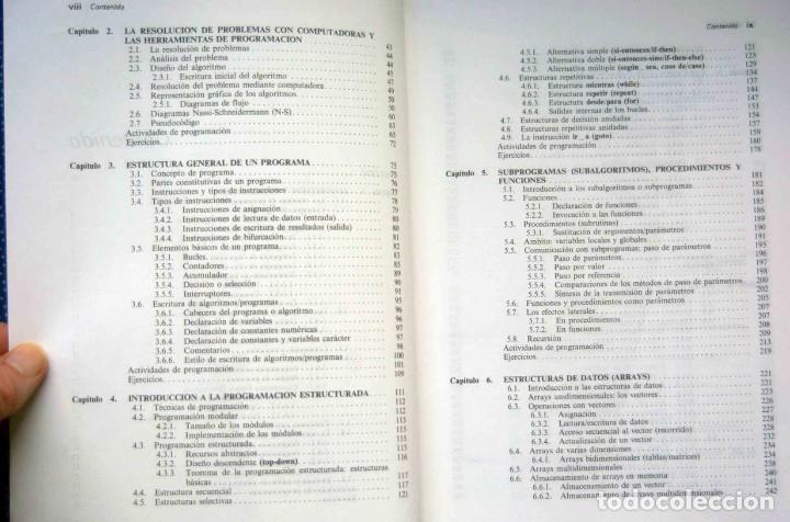 Libros de segunda mano: FUNDAMENTOS DE PROGRAMACI&Oacute;N. ALGORITMOS. ESTRUCTURAS DE DATOS. LUIS JOYANES AGUILAR -Ed. MCGRAW-HILL - Foto 4
