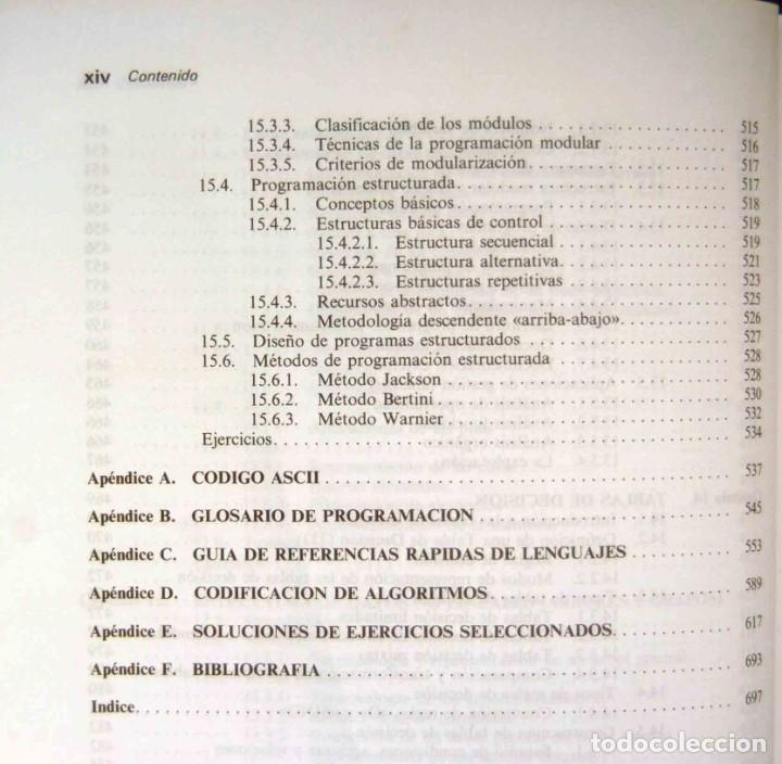 Libros de segunda mano: FUNDAMENTOS DE PROGRAMACI&Oacute;N. ALGORITMOS. ESTRUCTURAS DE DATOS. LUIS JOYANES AGUILAR -Ed. MCGRAW-HILL - Foto 6