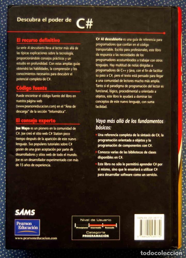 Libros de segunda mano: C# AL DESCUBIERTO - JOSEPH MAYO - Editorial PEARSON EDUCACI&Oacute;N - Foto 2