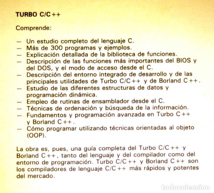 Libros de segunda mano: TURBO C/C++ANTONIO MATA ESTARELLAS- EDICIONES PARANINFO - Foto 2