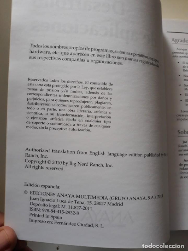 Libros de segunda mano: PROGRAMACI&Oacute;N: Desarrollo de aplicaciones para iPhone & iPad. Joe Conway, Aaron Hillegass. - Foto 2