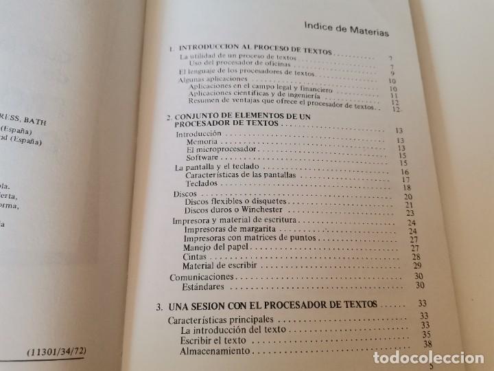 Libros de segunda mano: GU&Iacute;A F&Aacute;CIL PROCESO DE TEXTOS L. HOLLEEBACH ED. PARANINFO 1987 - Foto 3