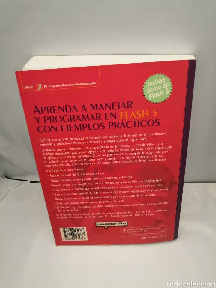 Libros de segunda mano: FLASH 5: GU&Iacute;A DE APRENDIZAJE (INCLUYE CD-ROM) - Foto 2