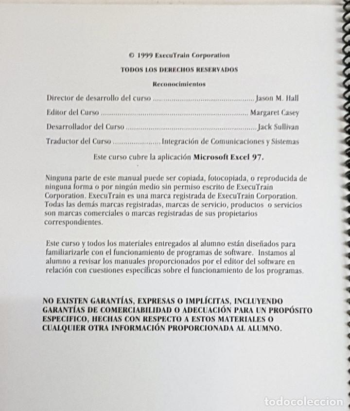 Libros de segunda mano: Manual de clases Microsoft Excel 97 Inicio. - Foto 3