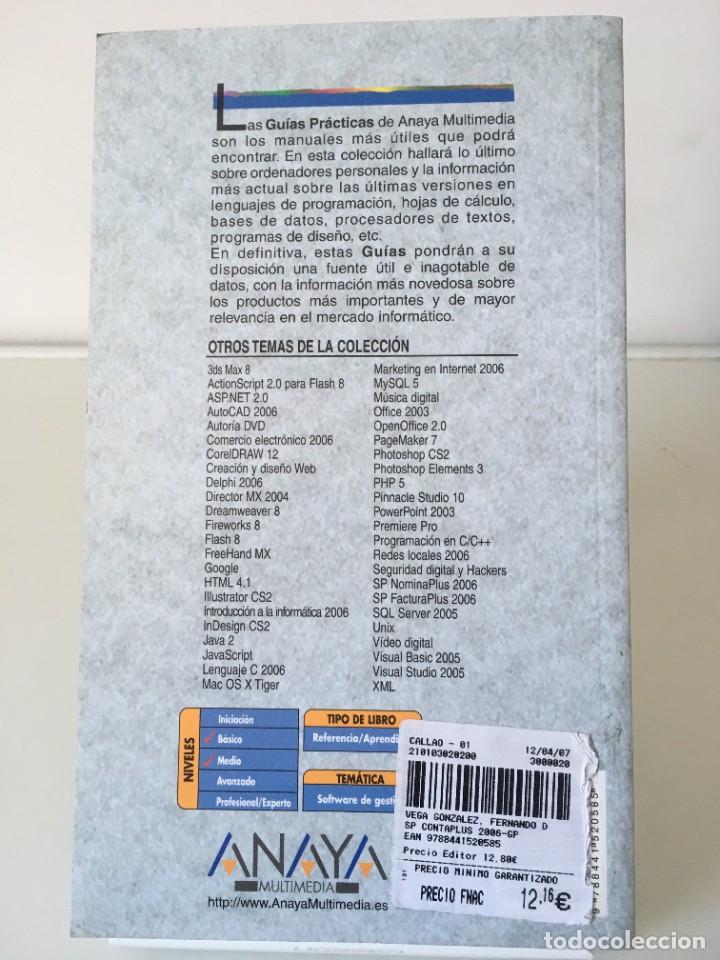 Libros de segunda mano: SP CONTAPLUS 2006. FERNANDO DE VEGA G&Oacute;NZALEZ - Foto 2