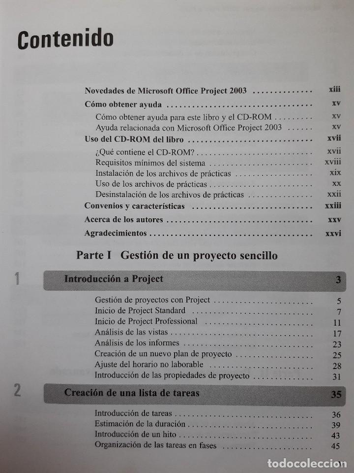 Libros de segunda mano: PASO A PASO MICROSOFT OFFICE PROJECT 2003 Y CDROM Carl Chatfield Timothy Johnson MacGrawHill TM - Foto 10