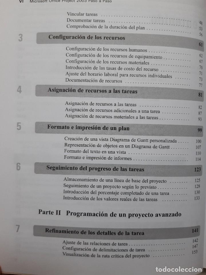 Libros de segunda mano: PASO A PASO MICROSOFT OFFICE PROJECT 2003 Y CDROM Carl Chatfield Timothy Johnson MacGrawHill TM - Foto 11