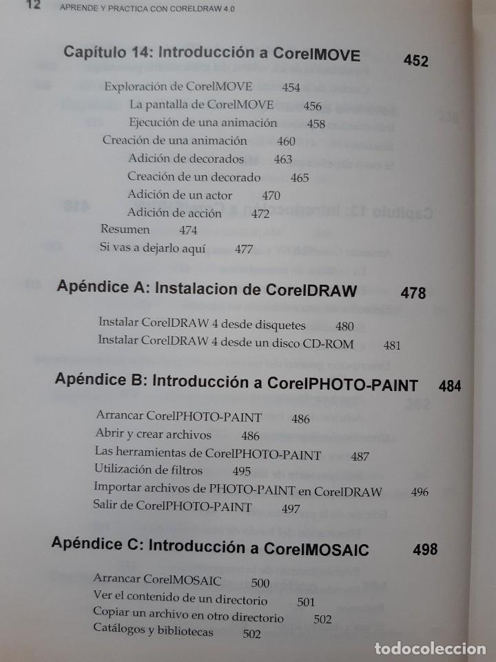 Libros de segunda mano: APRENDE Y PRACTICA CORELDRAW 4 CON DISKETE INFORMATICA RETRO ANAYA 1994 EC TM - Foto 17
