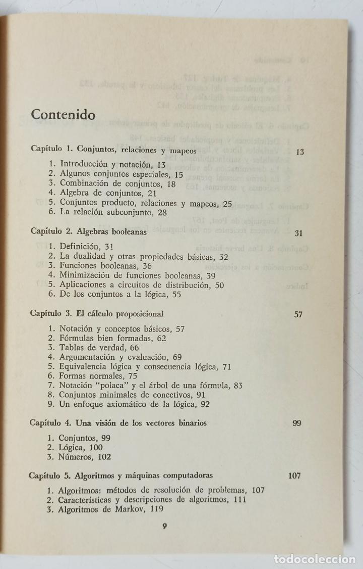 Libros de segunda mano: L&oacute;gica y algoritmos. Robert R. Korfhage. - Foto 5