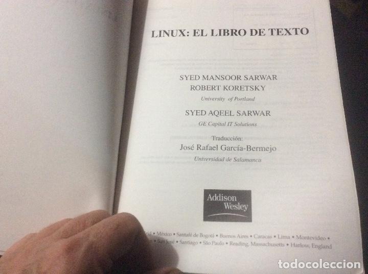 Libros de segunda mano: Linux: el libro de texto + CD - SARWAR, Syed Mansoor y OTROS Addison wesley 840 paginas - Foto 2