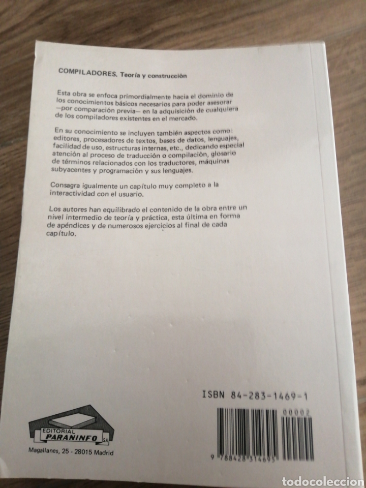 Libros de segunda mano: Compiladores. Teor&iacute;a y construcci&oacute;n - Foto 3