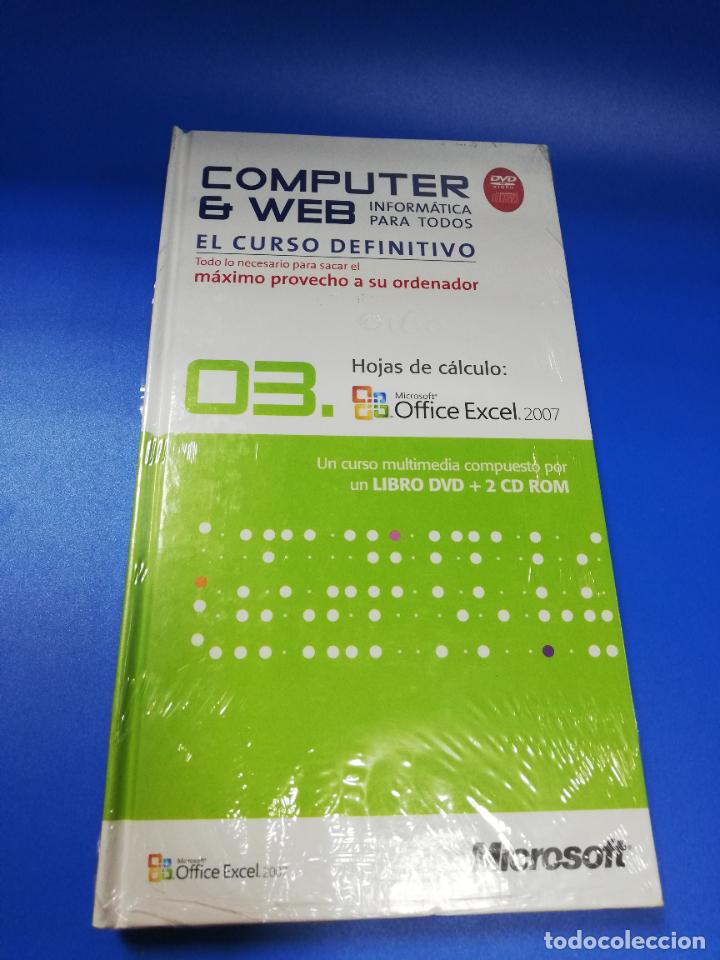 Libros de segunda mano: COMPUTER & WEB. EL CURSO DEFINITIVO. N&ordm; 03. 2008. NUEVO PRECINTADO. LIBRO DVD + 2 CD ROM. - Foto 1