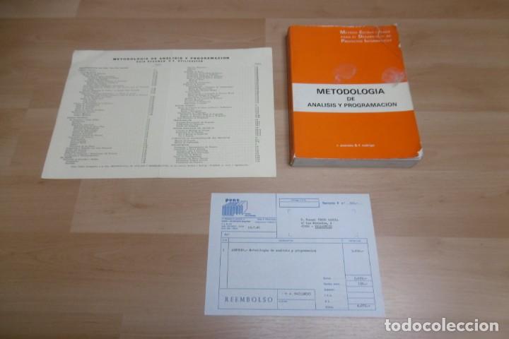 Libros de segunda mano: Libro Metodologia de Analisis y programaci&oacute;n de 1985 - Foto 1