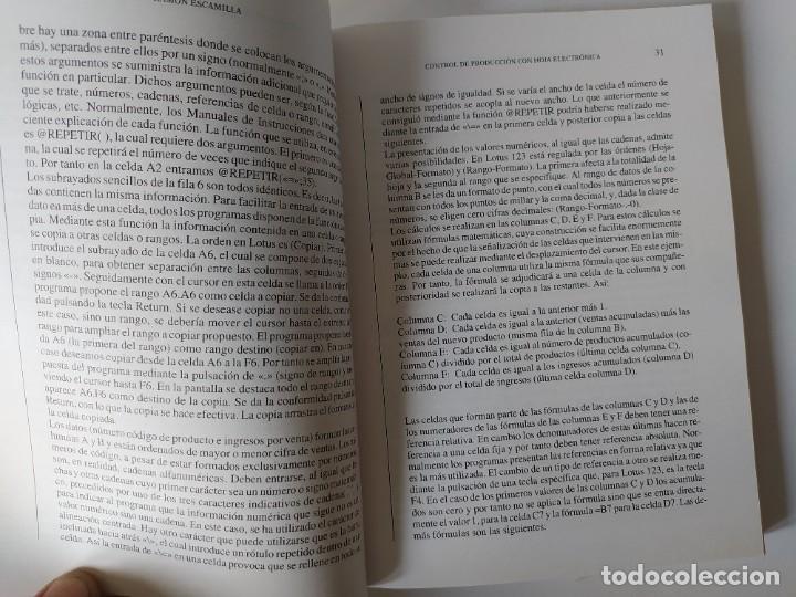 Libros de segunda mano: CONTROL DE PRODUCCION CON HOJA ELECTRONICA, CEAC. 1992 - Foto 5