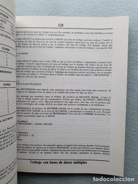 Libros de segunda mano: Introducci&oacute;n a las bases de datos con dBase III Plus. Robert A. Byers. - Foto 5