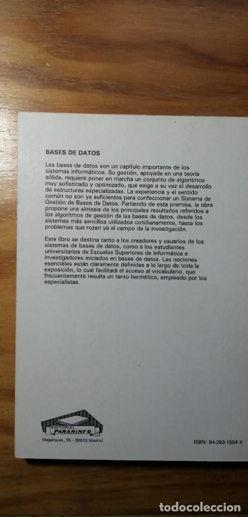 Libros de segunda mano: BASES DE DATOS - Foto 3