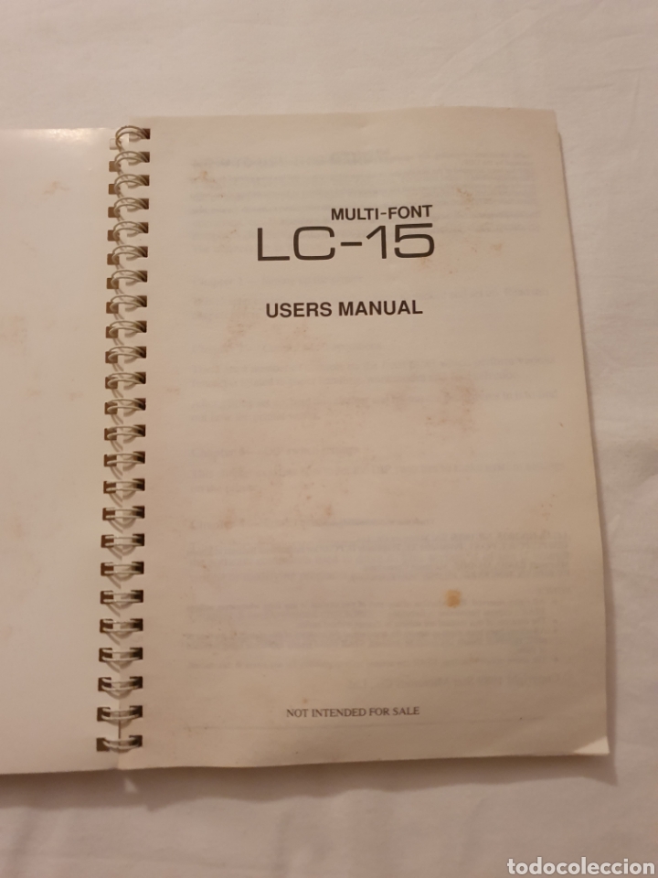 Libros de segunda mano: Manual usuario impresora STAR LC 15 VERSI&Oacute;N Ingl&eacute;s - Foto 3