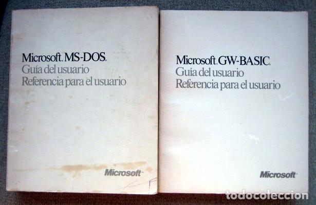 Libros de segunda mano: Microsoft MS-DOS y GW-BASIC. Gu&iacute;a del usuario Referencia para el usuario. 2 tomos - Foto 1