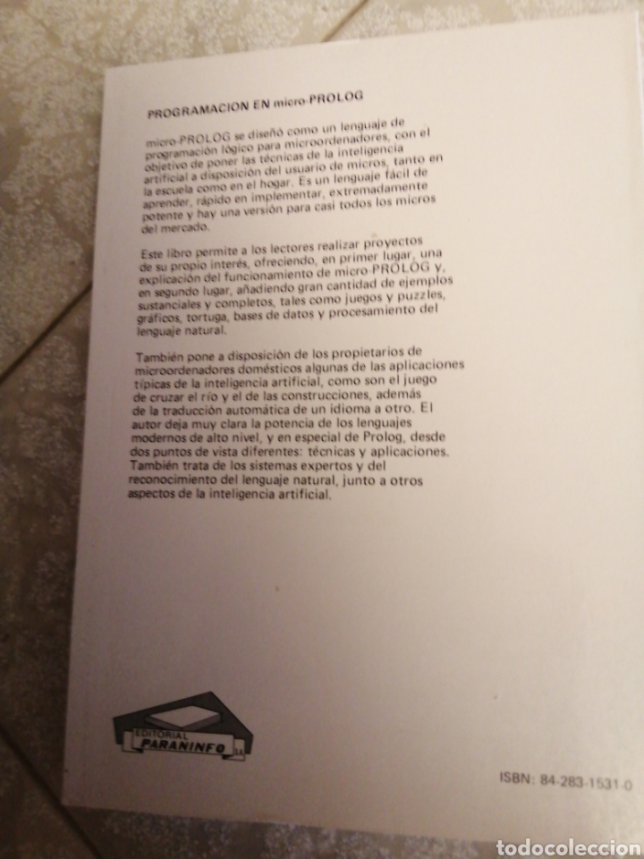Libros de segunda mano: Programaci&oacute;n en Micro Prolog - Foto 3