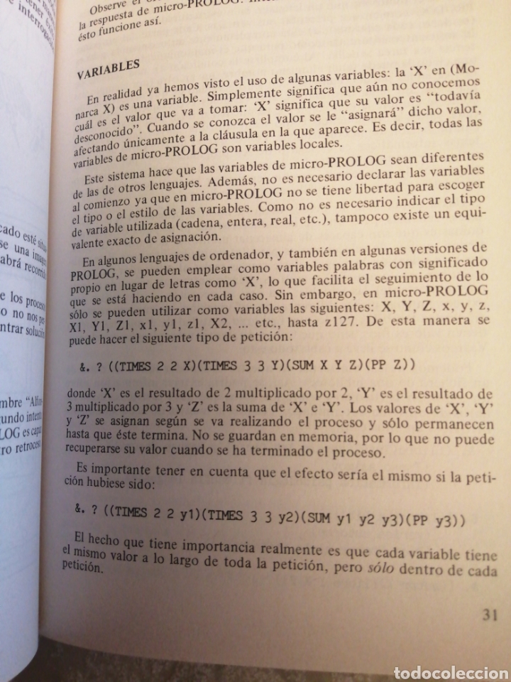 Libros de segunda mano: Programaci&oacute;n en Micro Prolog - Foto 10