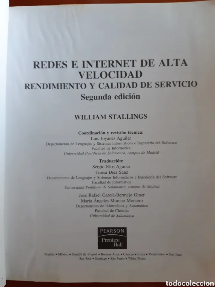 Libros de segunda mano: REDES E INTERNET DE ALTA VELOCIDAD - WILLIAM STALLINGS - PRENTICE HALL - 2003 - Foto 3