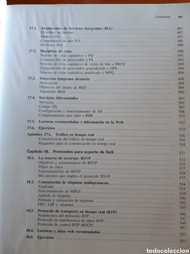 Libros de segunda mano: REDES E INTERNET DE ALTA VELOCIDAD - WILLIAM STALLINGS - PRENTICE HALL - 2003 - Foto 13