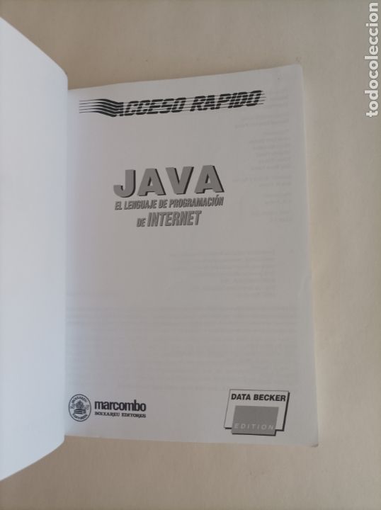 Libros de segunda mano: JAVA. El lenguaje de programaci&oacute;n de Internet. Colecci&oacute;n Acceso r&aacute;pido. - Foto 2