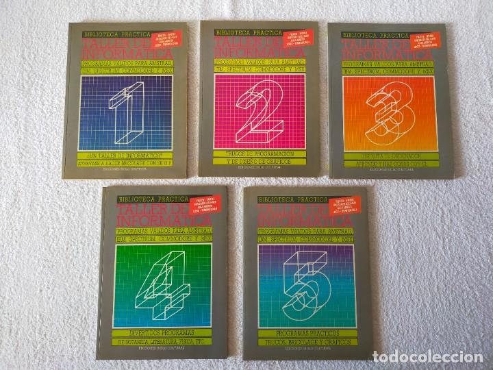 Libros de segunda mano: TALLER DE INFORMATICA. PROGRAMAS PARA AMSTRAD, IBM, SPECTRUM, COMMODORE y MSX - LOTE DE 14 TOMOS. - Foto 2