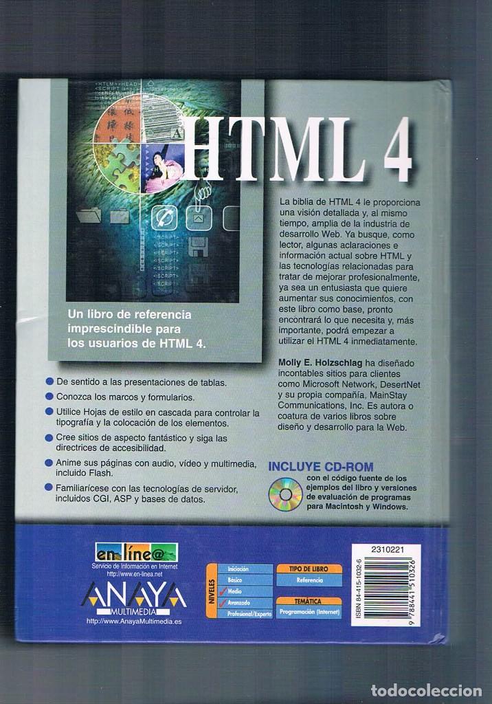 Libros de segunda mano: La biblia html 4 Molly E Holzschlag anaya multimedia 2000 **- - Foto 2