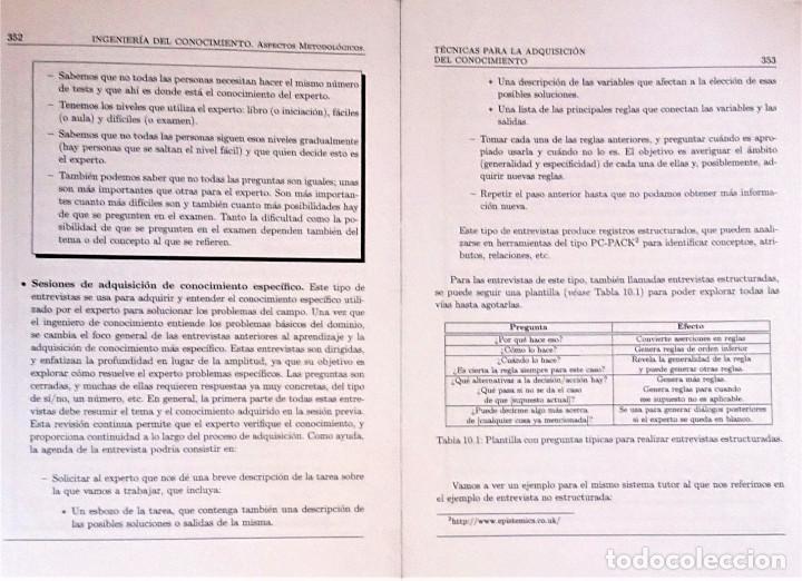 Libros de segunda mano: INGENIERIA DEL CONOCIMIENTO: ASPECTOS METODOLOGICOS - Foto 7